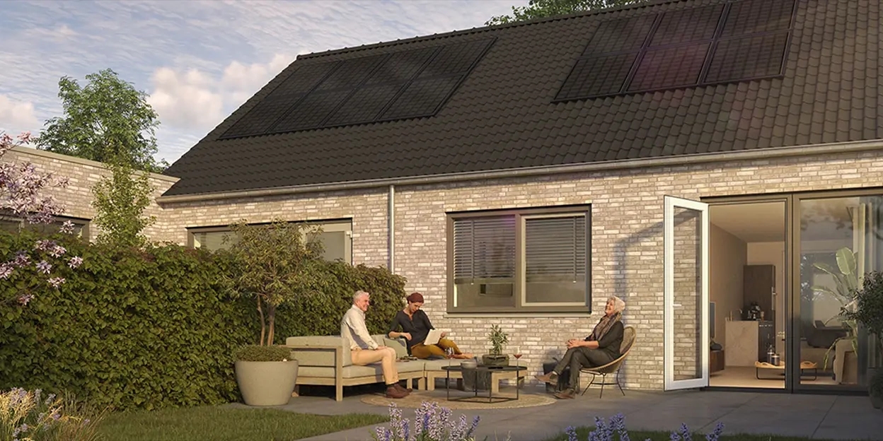 Impressie achtertuin comfortwoning Voorhof