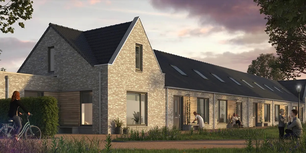 Exterieurimpressie Voorhof comfortwoningen Berkel-Enschot