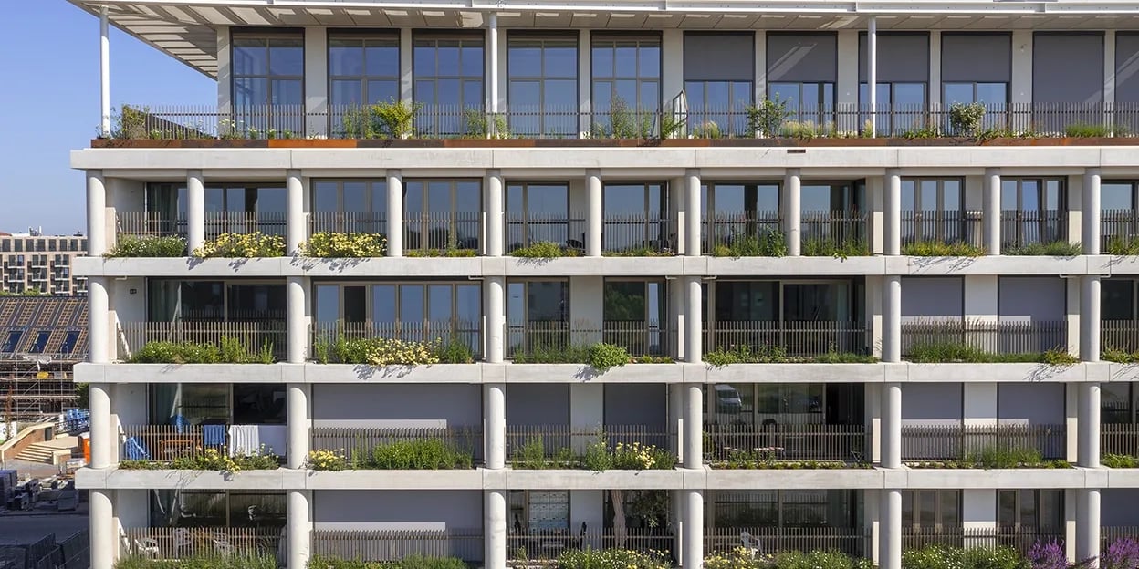 Valkons met beplanting