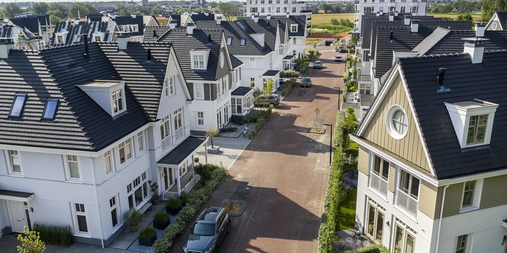 Straat met woningen van Duineveld