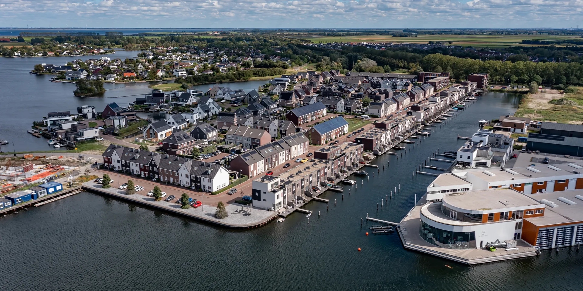 Volgelvlucht impressie van de wijk Goese Diep