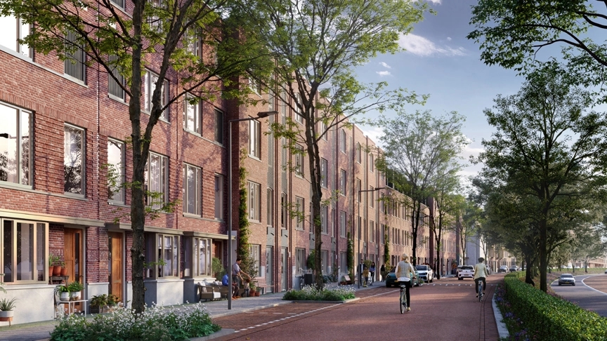 impressie 'De groene Zoom I' in Nieuw Kralingen, langs de Verlegde Bosdreef