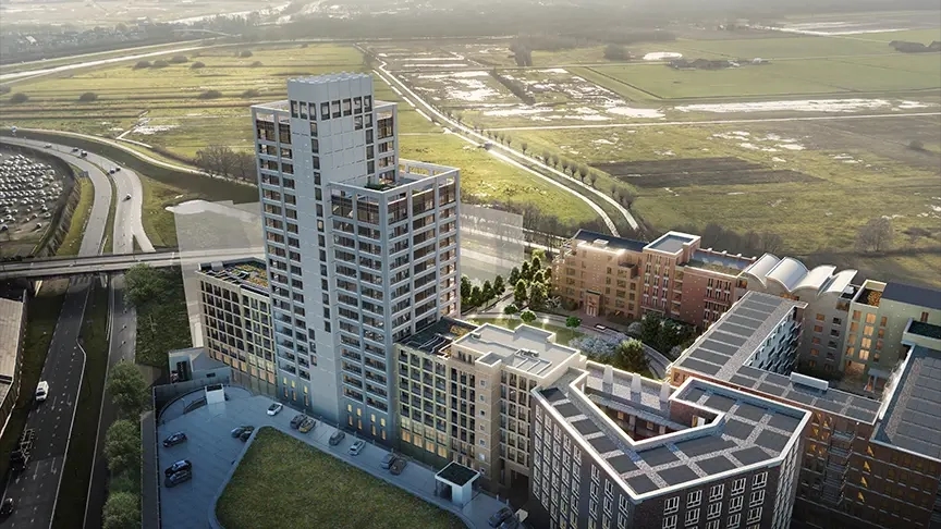 Willemspoort Zuid met de Gement op de achtergrond