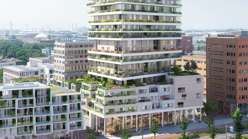 Gemeenschappelijk groen op hoogte bij Amsterdam Vertical